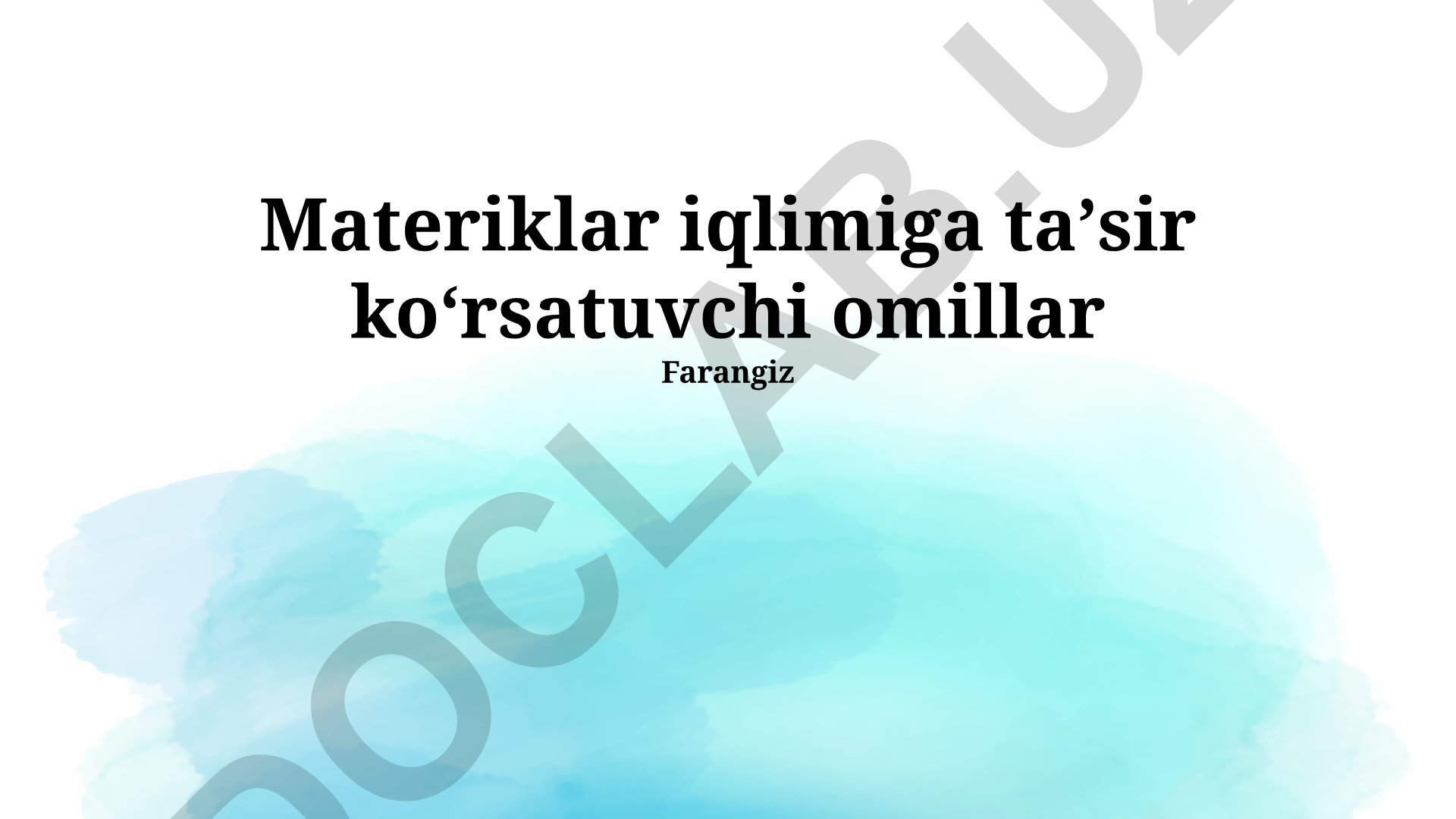 Qit'a iqlimiga ta'sir etuvchi omillar