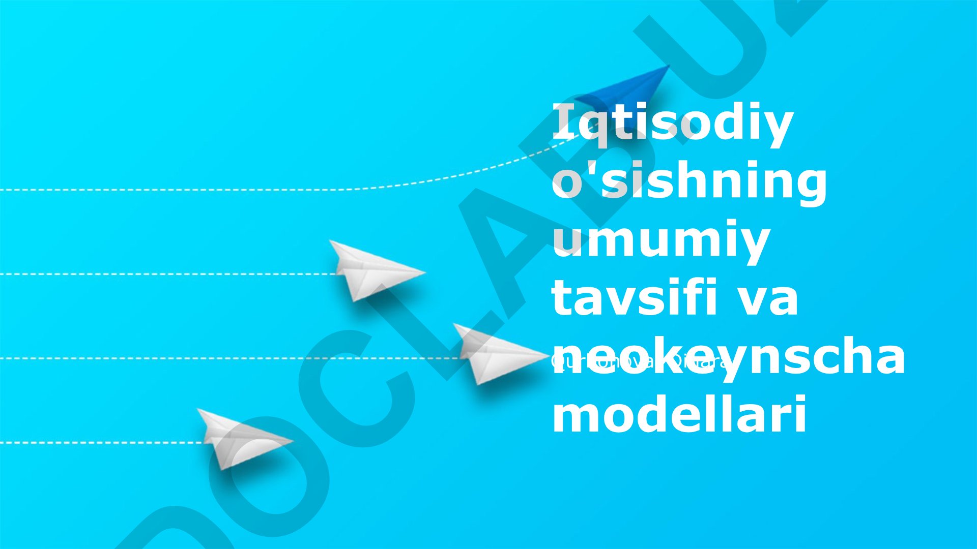 Iqtisodiy o'sish va Neo-Keynesian modellarining taqqoslashi