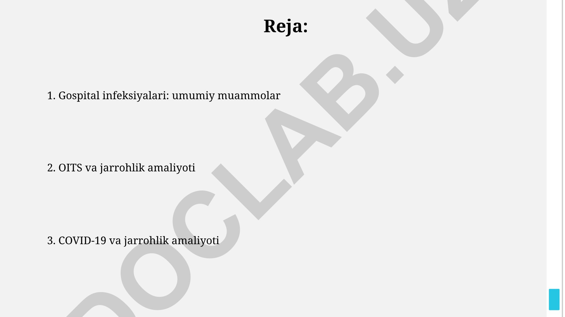 Gospital infeksiyalari, OITS va COVID-19 jarrohlik amaliyotida
