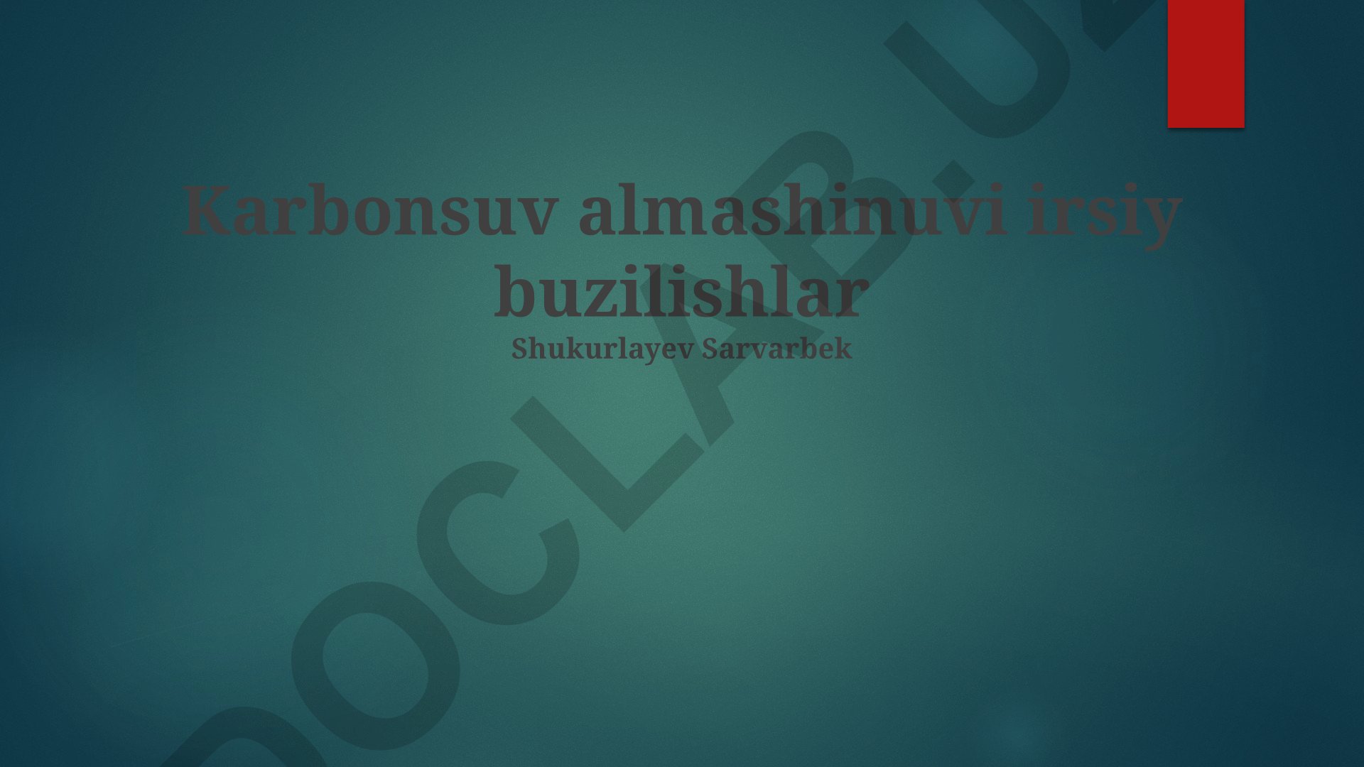 Karbon almashinuvi irsiy buzilishlarining diagnostikasi va davolash usullari
