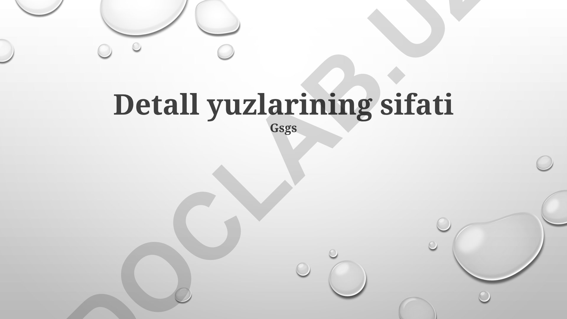 Detall yuzlarining sifati va yuqori sifatli yuz modellashtirish texnologiyalari