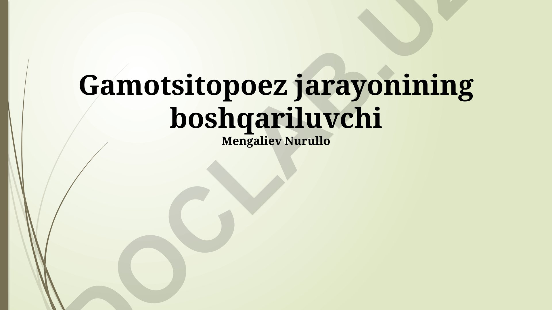 Gamotsitopoez jarayonining boshqariluvchi mexanizmlari va klinik ahamiyati