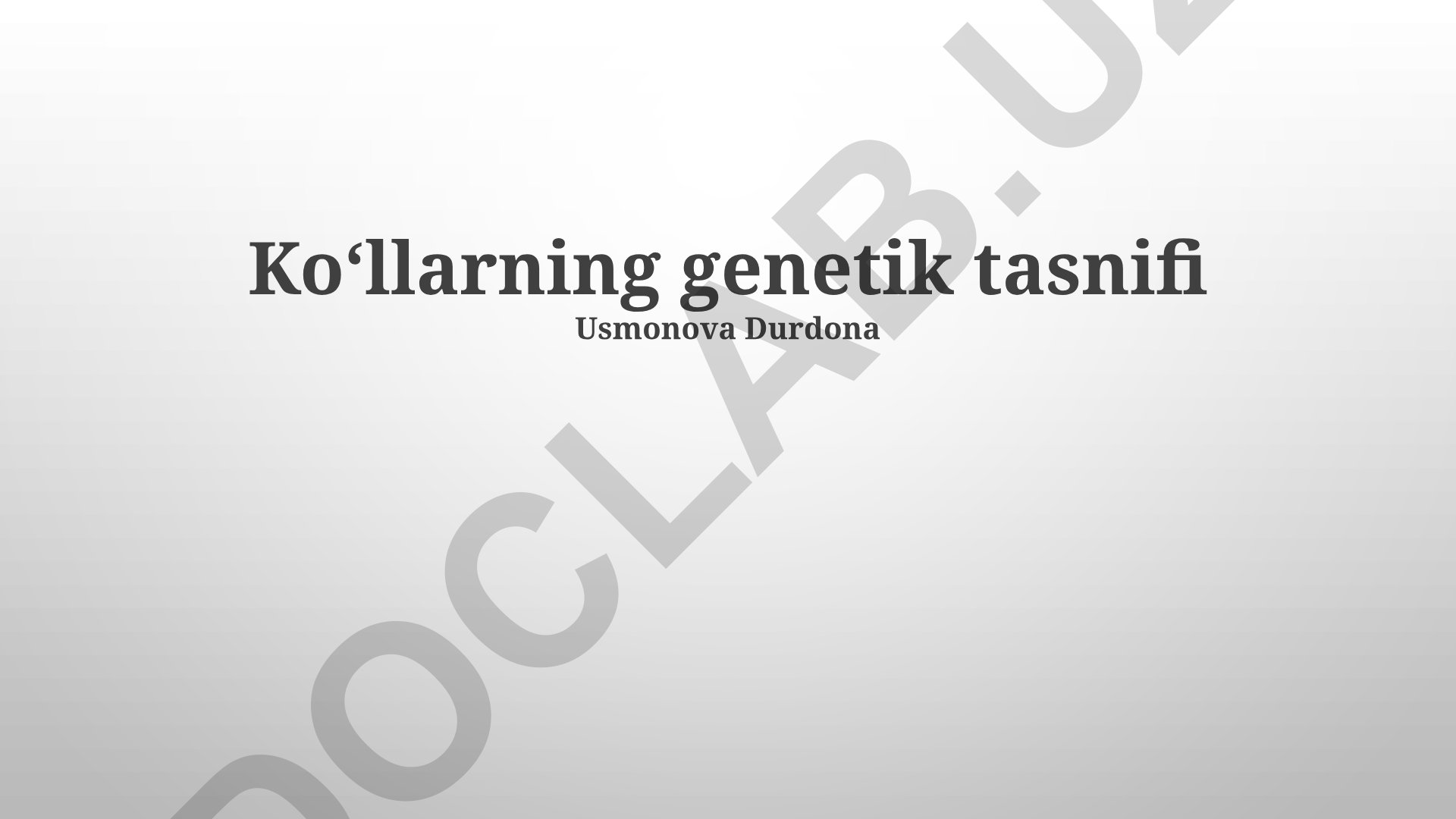 Ko'llarning genetik tasnifi
