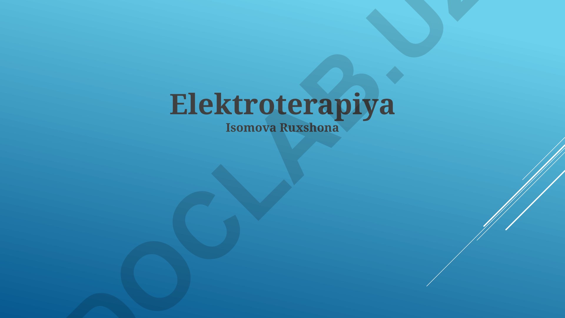 Elektroterapiya: xavfsizlik, qo'llanilishi va turlari