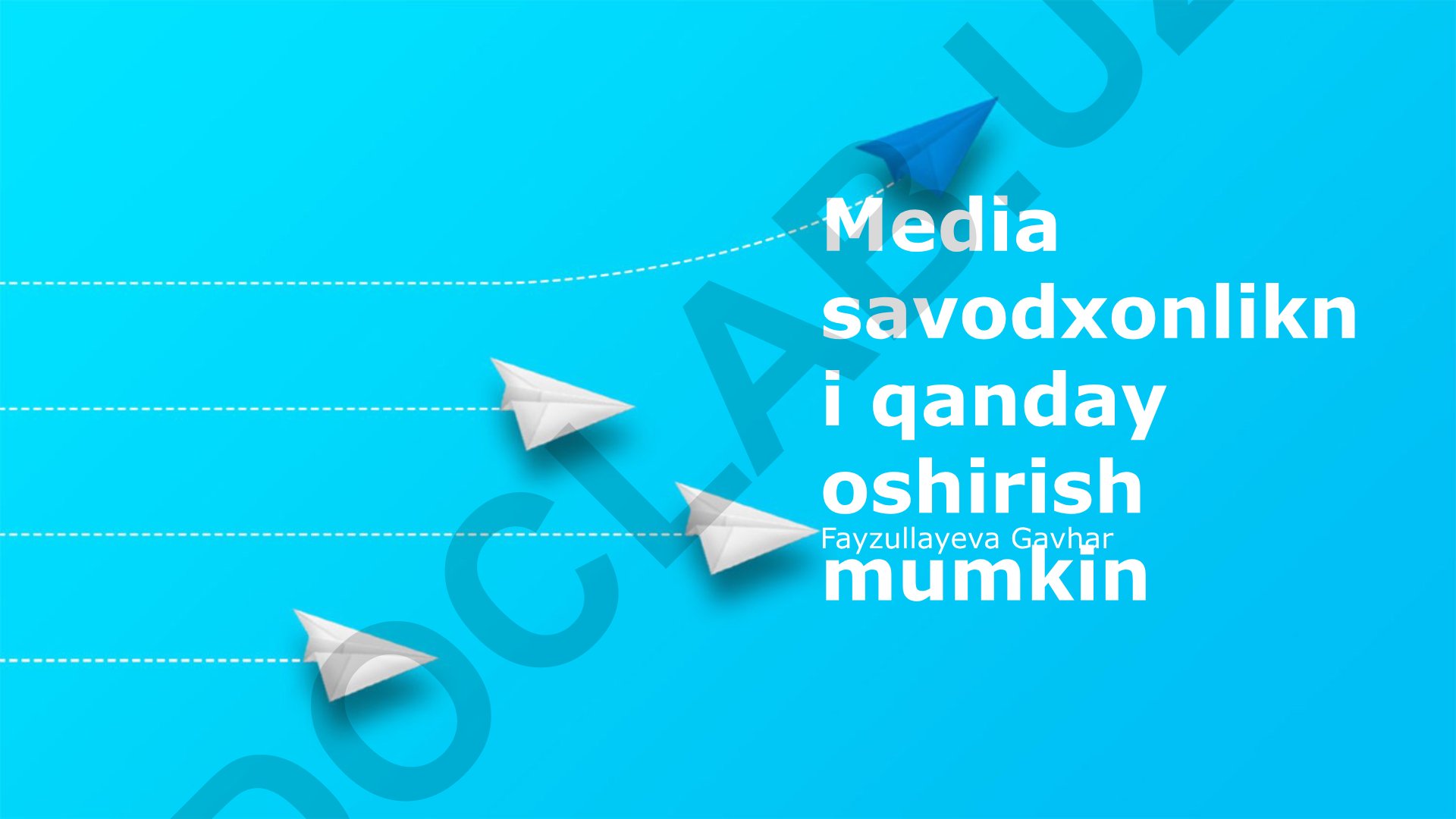 Media savodxonlikni oshirish yo'llari va OAVdan foydalanish qoidalari