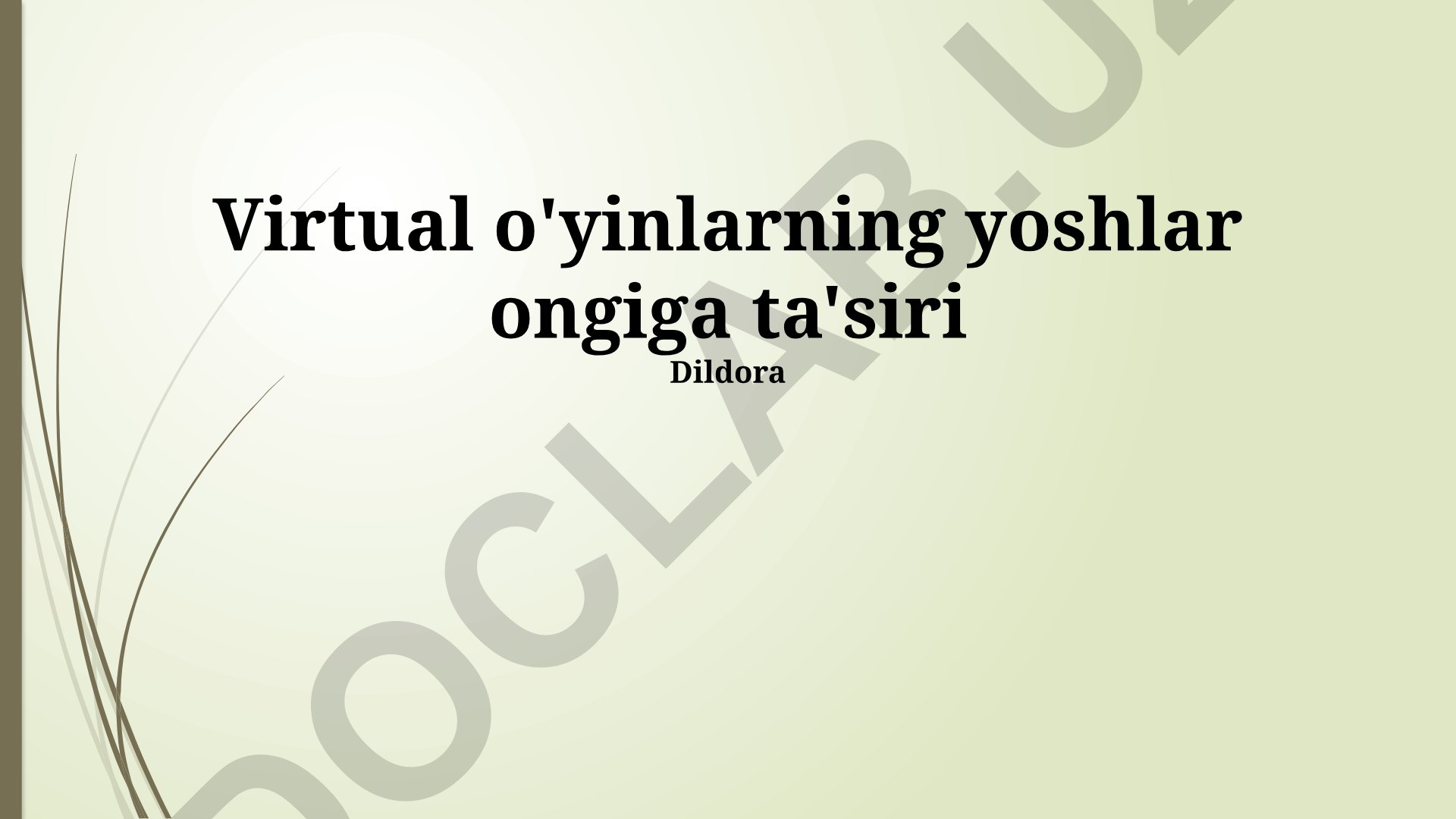 Virtual o'yinlarning yoshlar ongiga ta'siri
