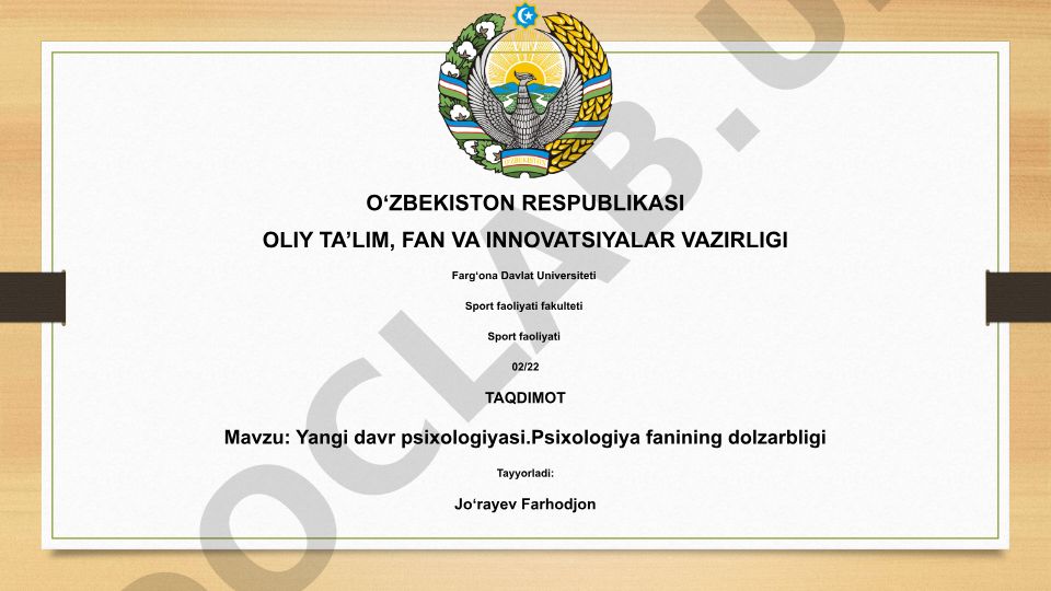 Yangi davr psixologiyasi: mohiyati, dolzarbligi va tendentsiyalari
