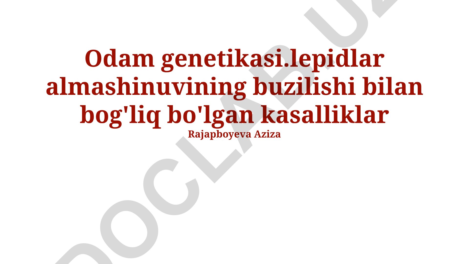 Lipid almashinuvi buzilishiga bog'liq kasalliklar