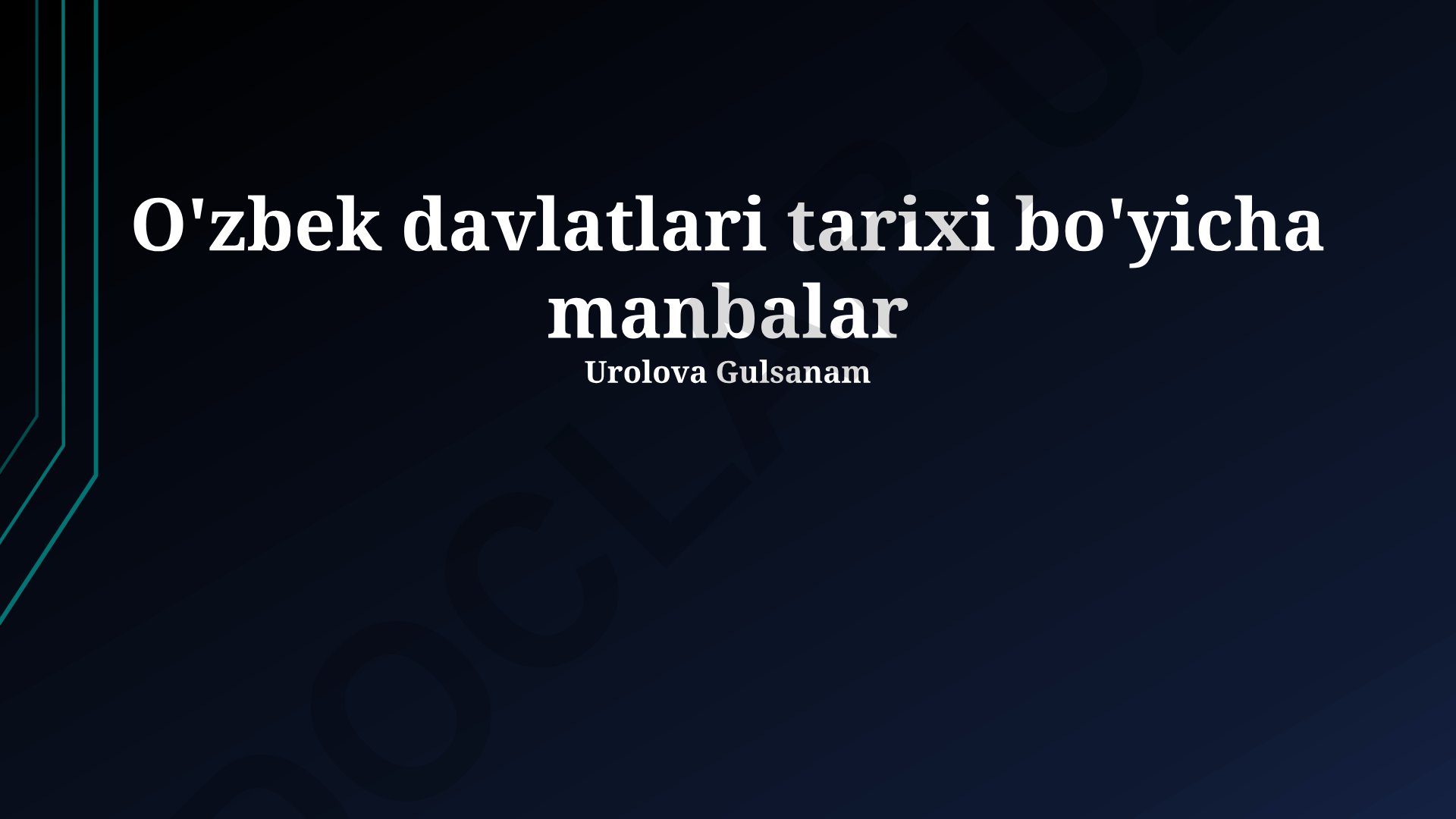 O'zbek davlatlari tarixi bo'yicha manbalar