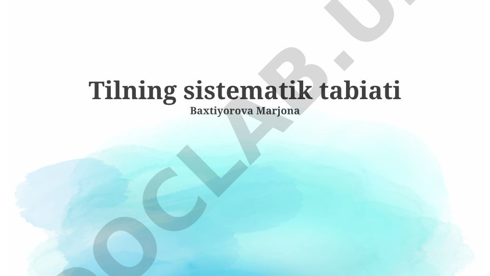 Hisobning tizimli mohiyati va til sathlari