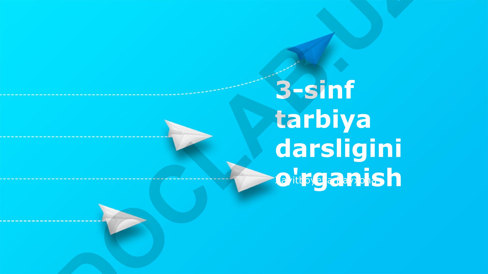 3-sinf tarbiya darsligini o'rganish