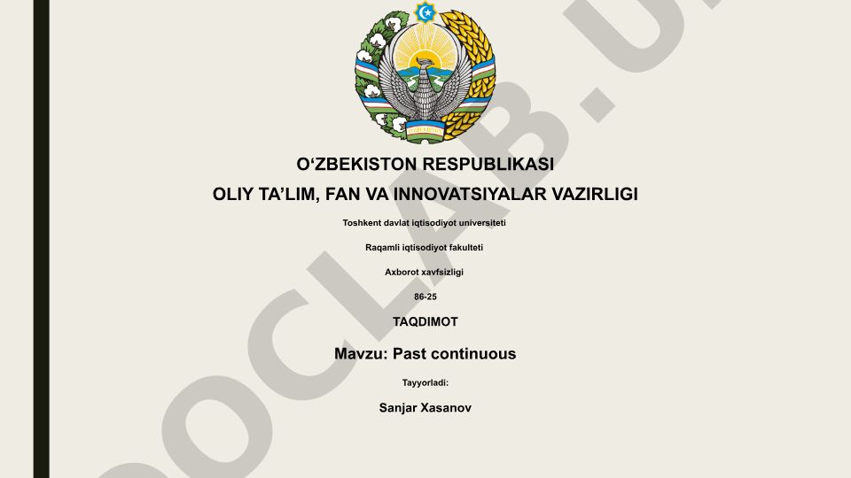 Past continuous