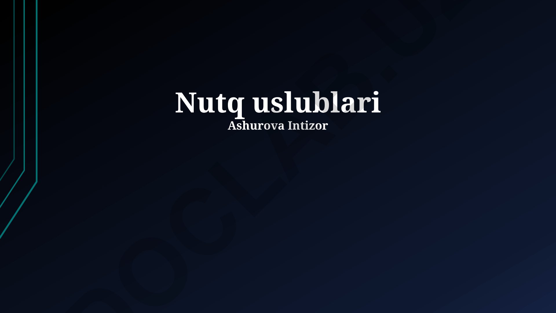 Nutq uslublari: turlari, xususiyatlari va qo'llanish sohalari