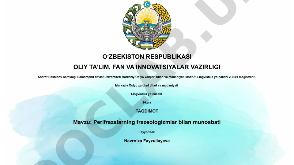 Perifrazalarning frazeologizmlar bilan munosbati
