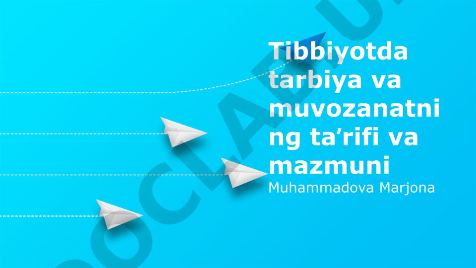 Tibbiyotda tarbiya va muvozanatning taʼrifi va mazmuni