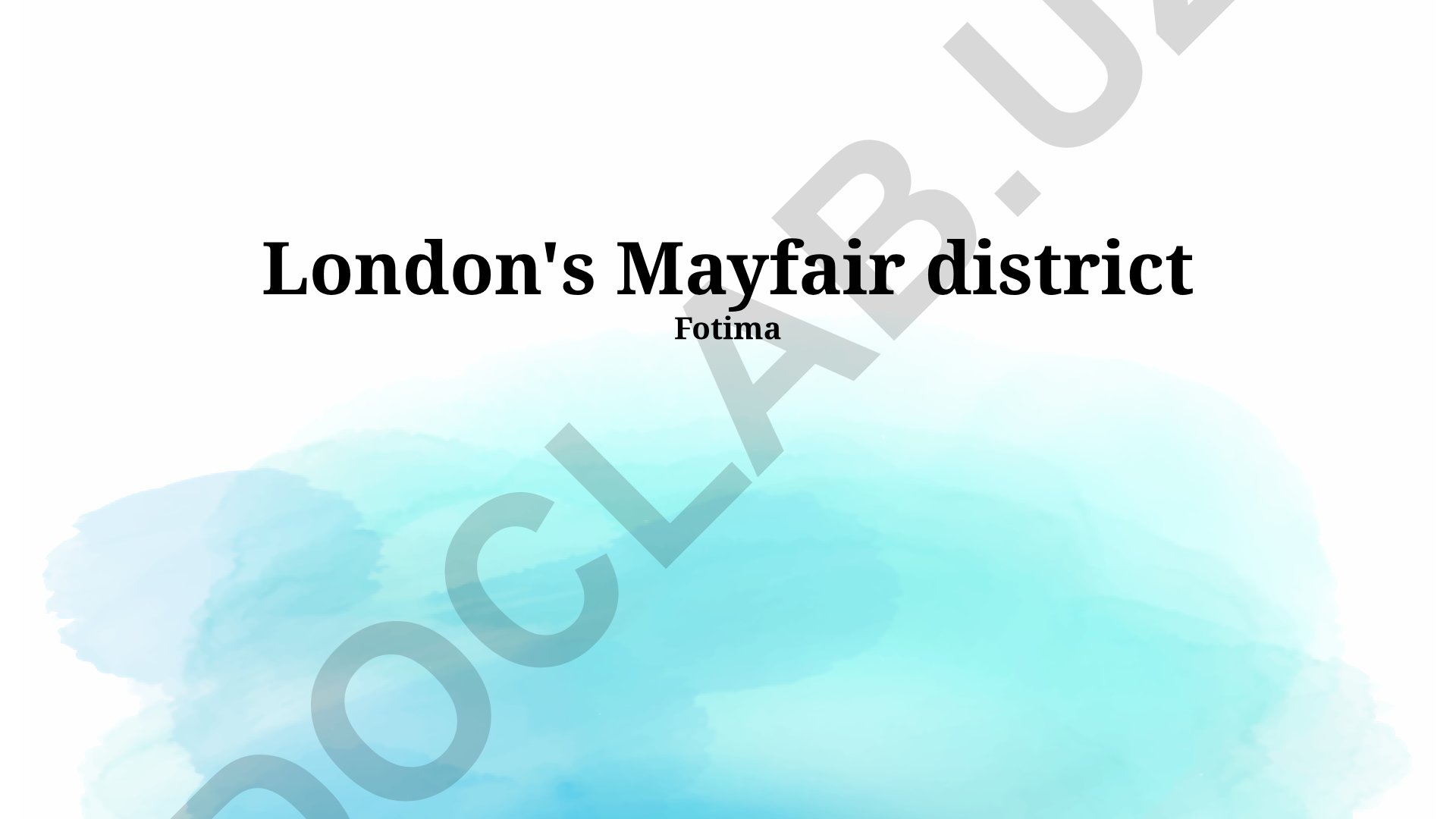 London's Mayfair district: Luxury, History and Commerce