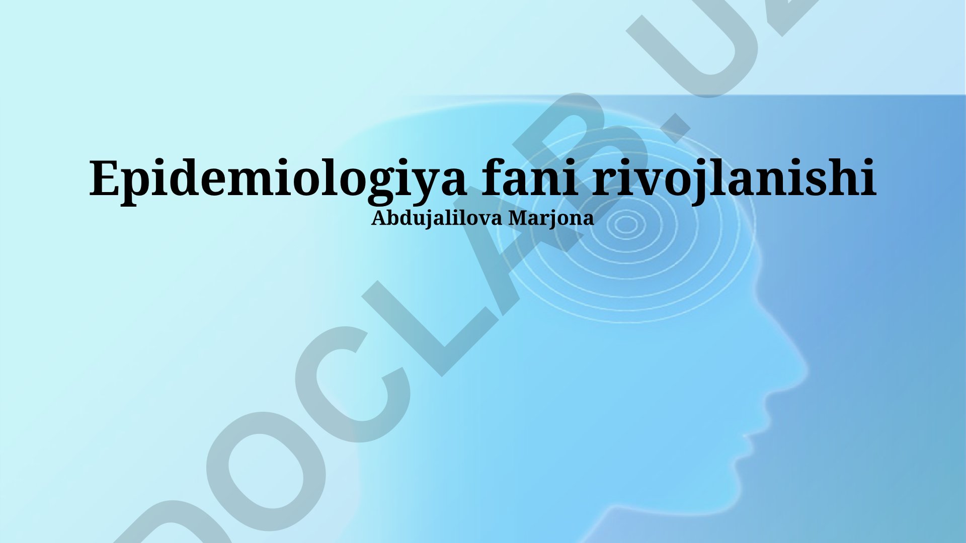 Epidemiologiya fani rivojlanishi