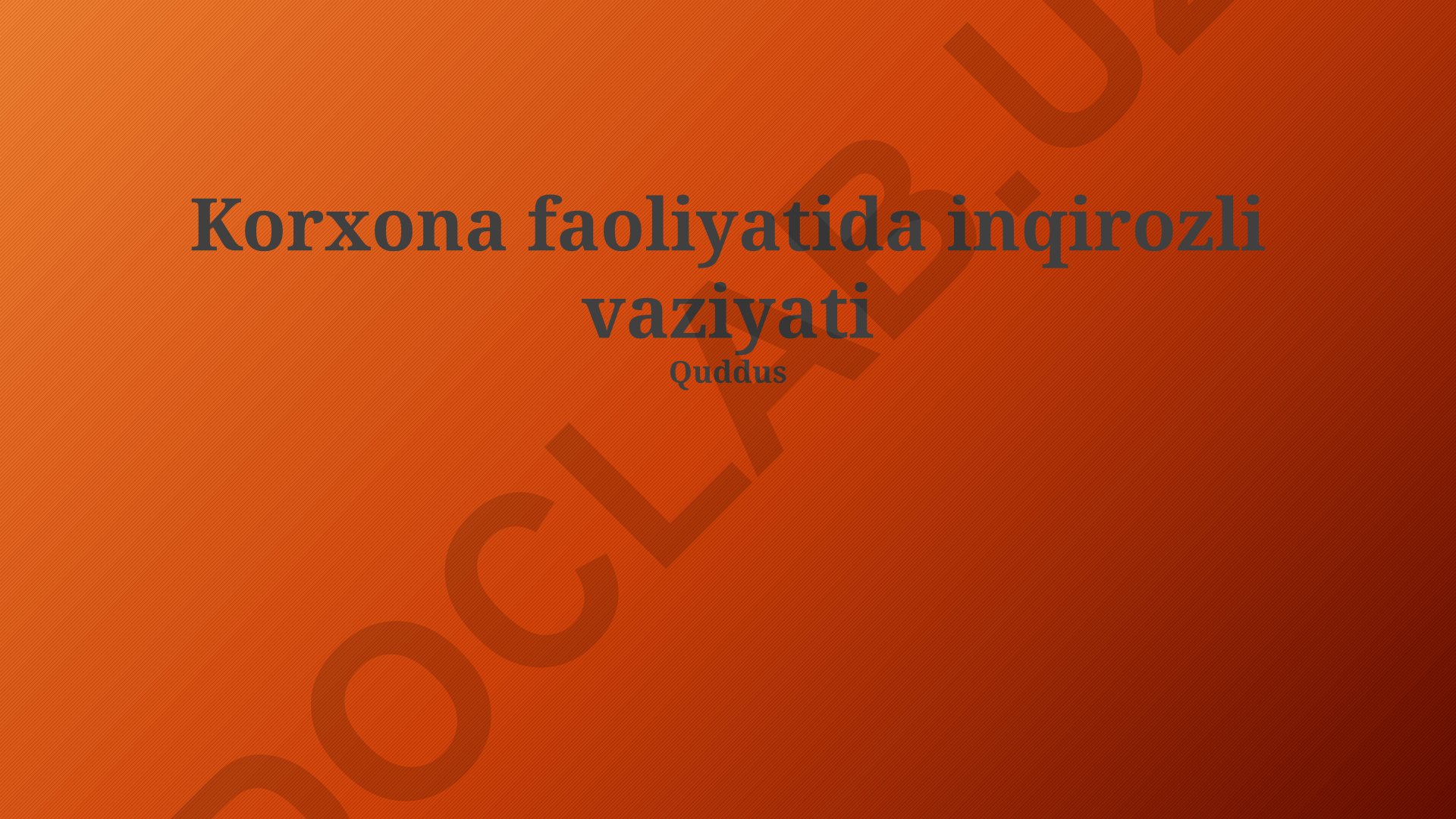 Korxona faoliyatida inqirozli vaziyatlar va chiqish strategiyalari