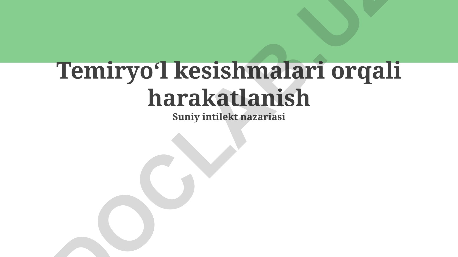 Temiryoʻl kesishmalari orqali harakatlanish