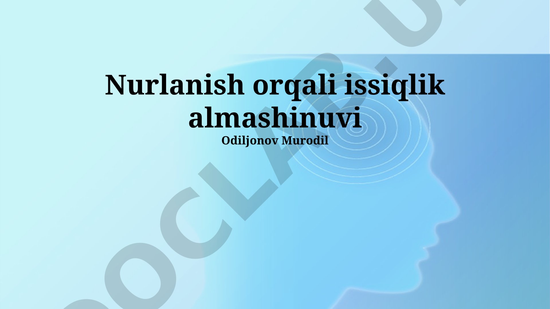 Nurlanish orqali issiqlik almashinuvi