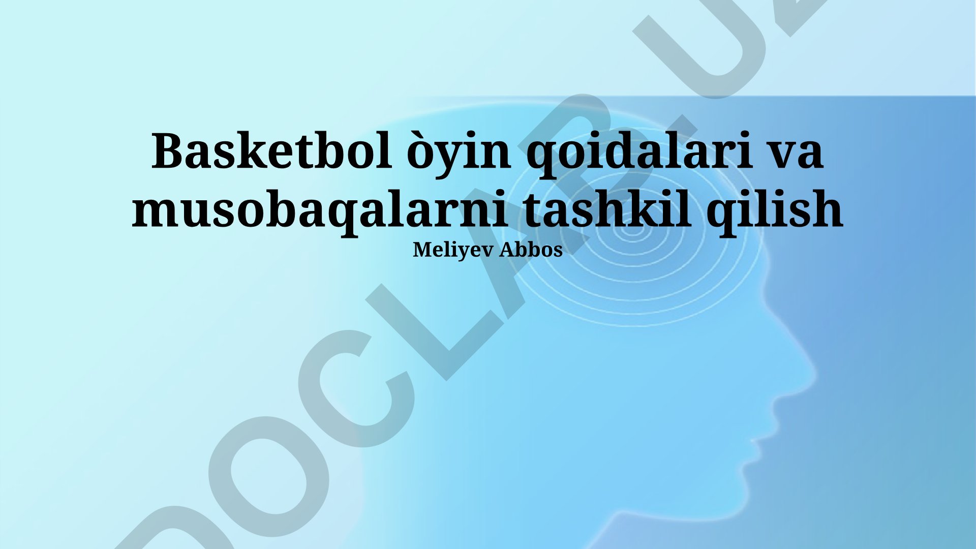 Basketbol o'yin qoidalari va musobaqalarni tashkil qilish