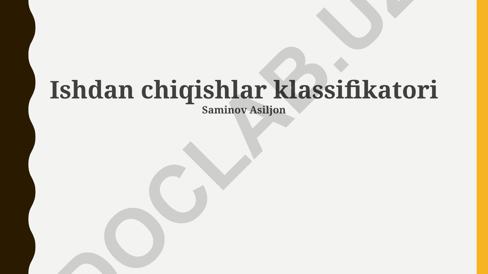 Ishdan chiqishlar klassifikatori