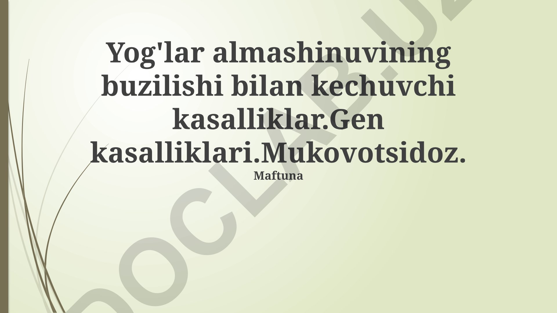 Mukovissidoz: ta'rif, tarqalish va davolash usullari