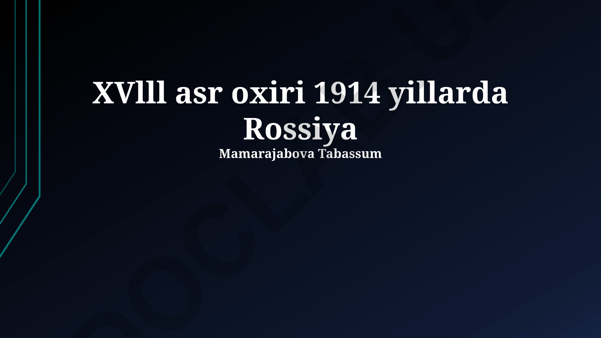 Rossiyada Birinchi Jahon urushi, inqiloblar va NEP