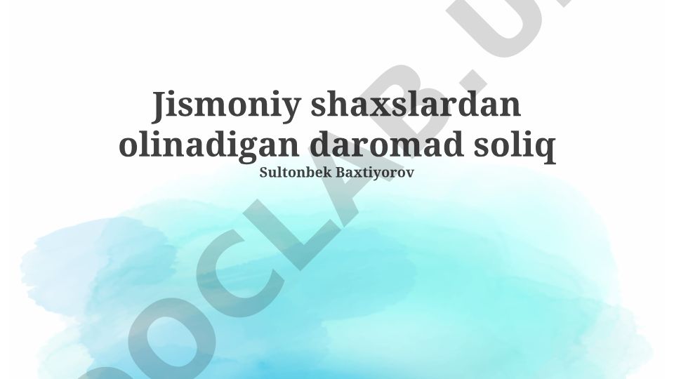 Jismoniy shaxslardan olinadigan daromad solig'i: tushunchalar, imtiyozlar va nazorat