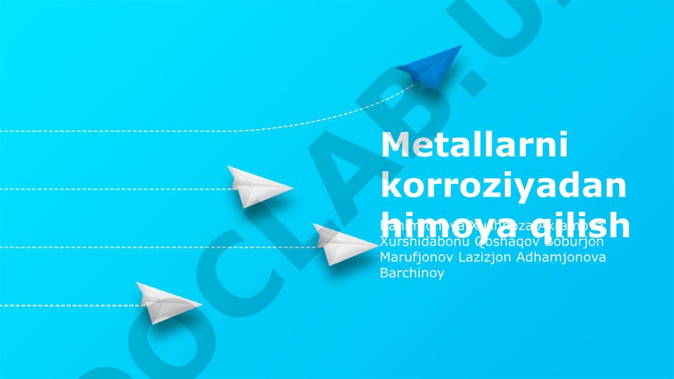 Metallarni korroziyadan himoya qilish