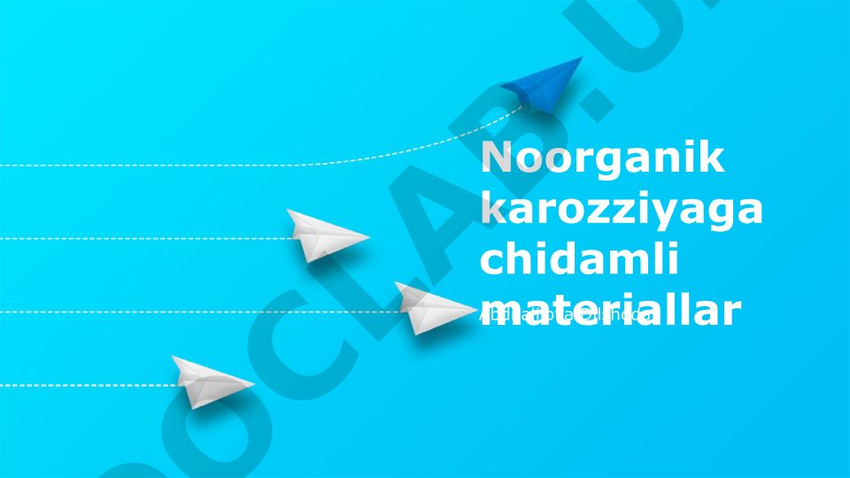 Noorganik karozziyaga chidamli materiallar va iz elementlari
