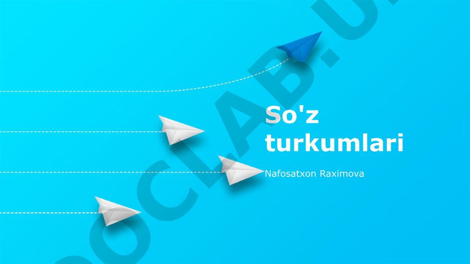 So'z turkumlari xususiyatlari va misollari