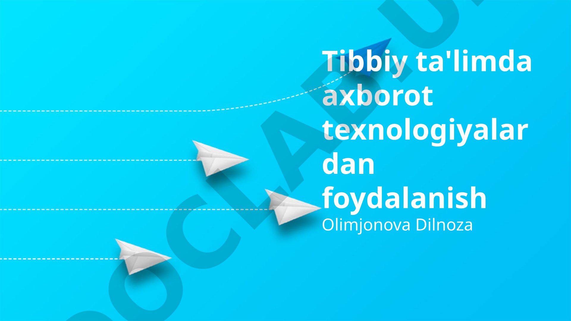 Tibbiy ta'limda axborot texnologiyalardan foydalanish