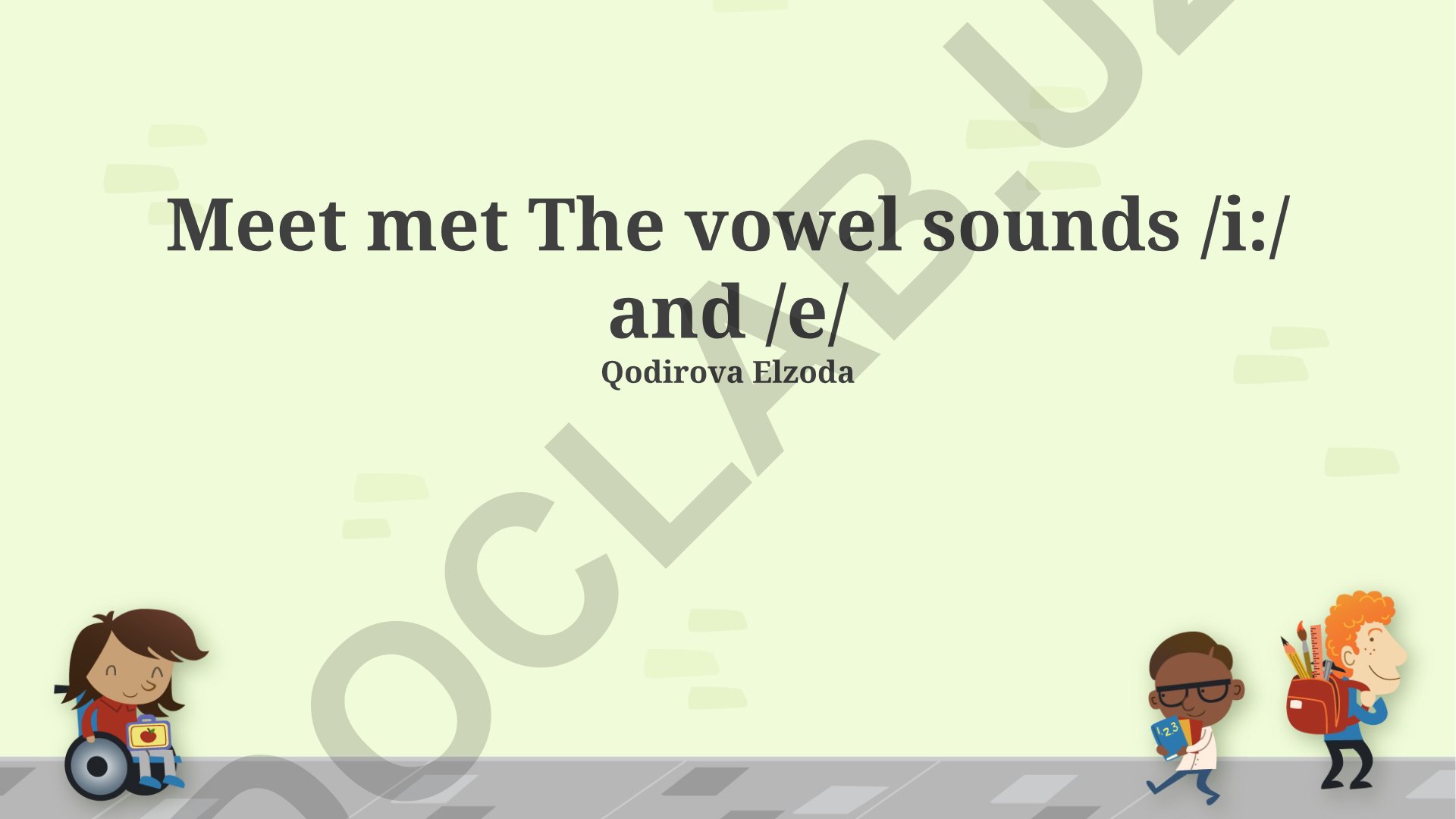 The vowel sounds /i:/ and /e/ in English phonetics