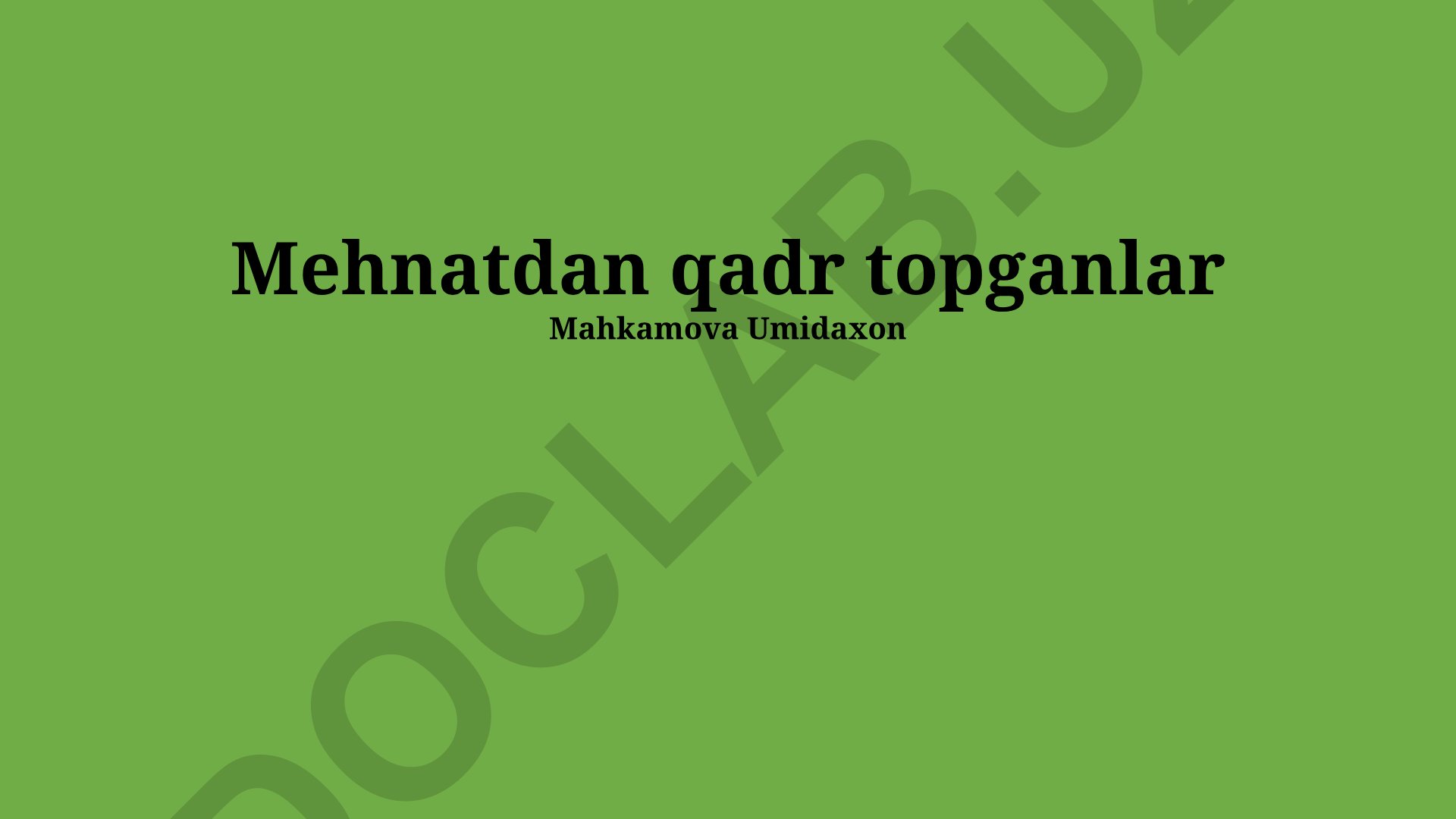 Mehnatsevarlik va muvaffaqiyat yo'lidagi qiyinchiliklar