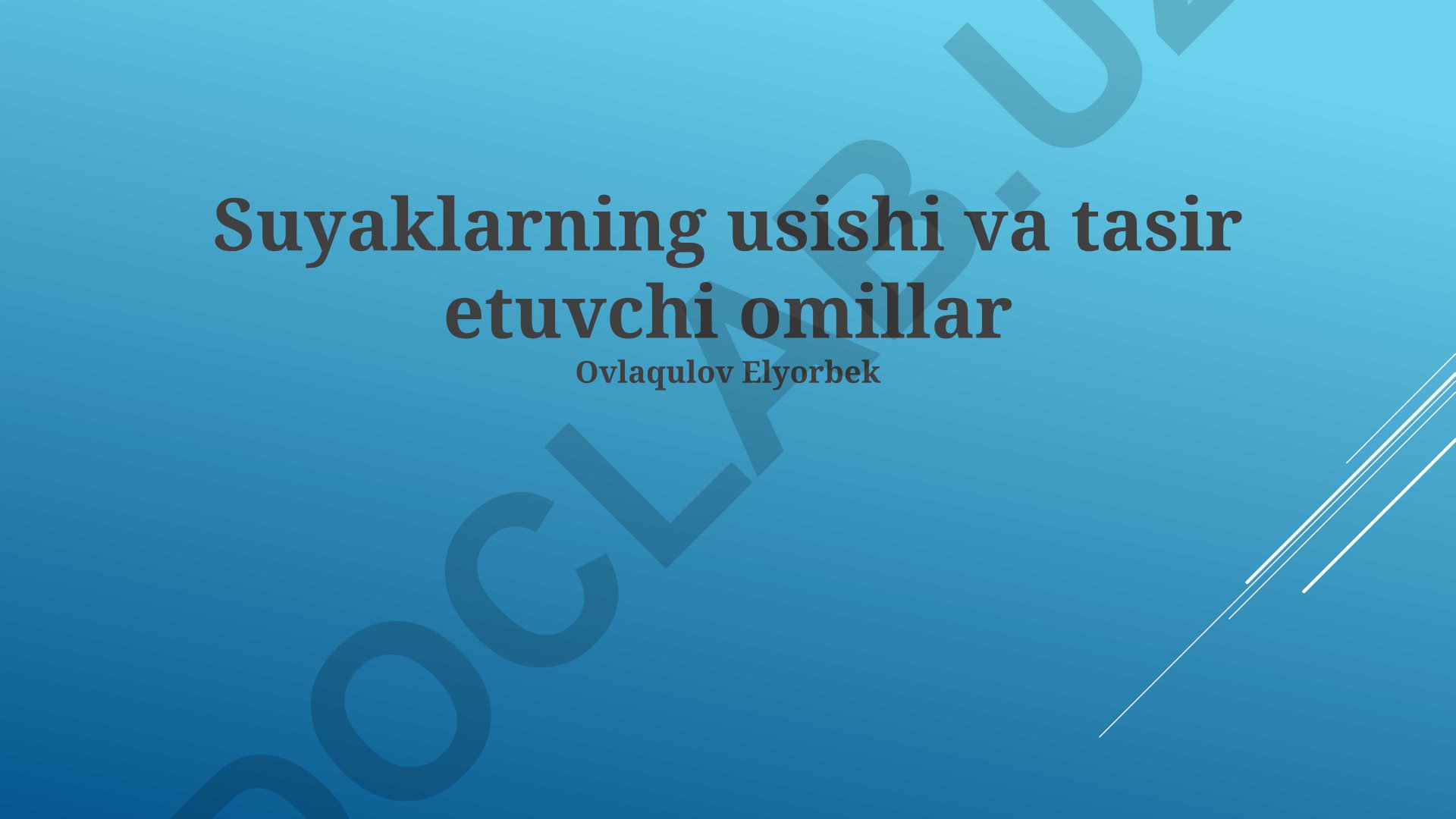 Suyaklarning usishi, sinishi va davolash usullari