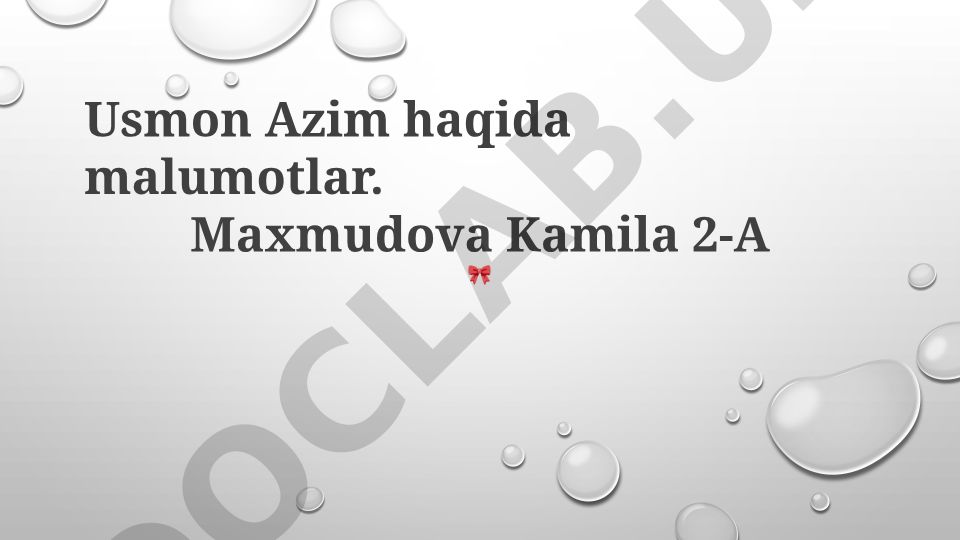 Kamila Maxmudova haqida ma'lumot va kelajakdagi orzular