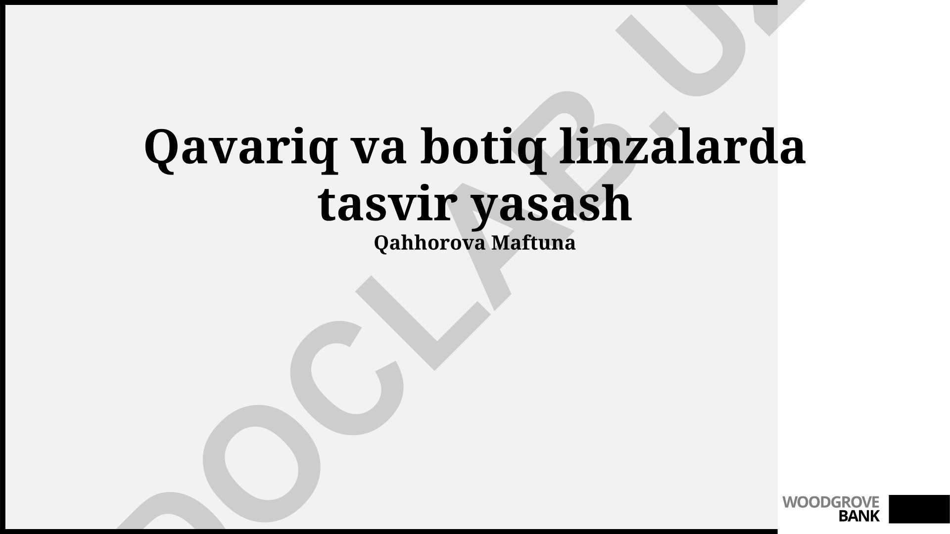 Qavariq va botiq linzalarda tasvir yasash