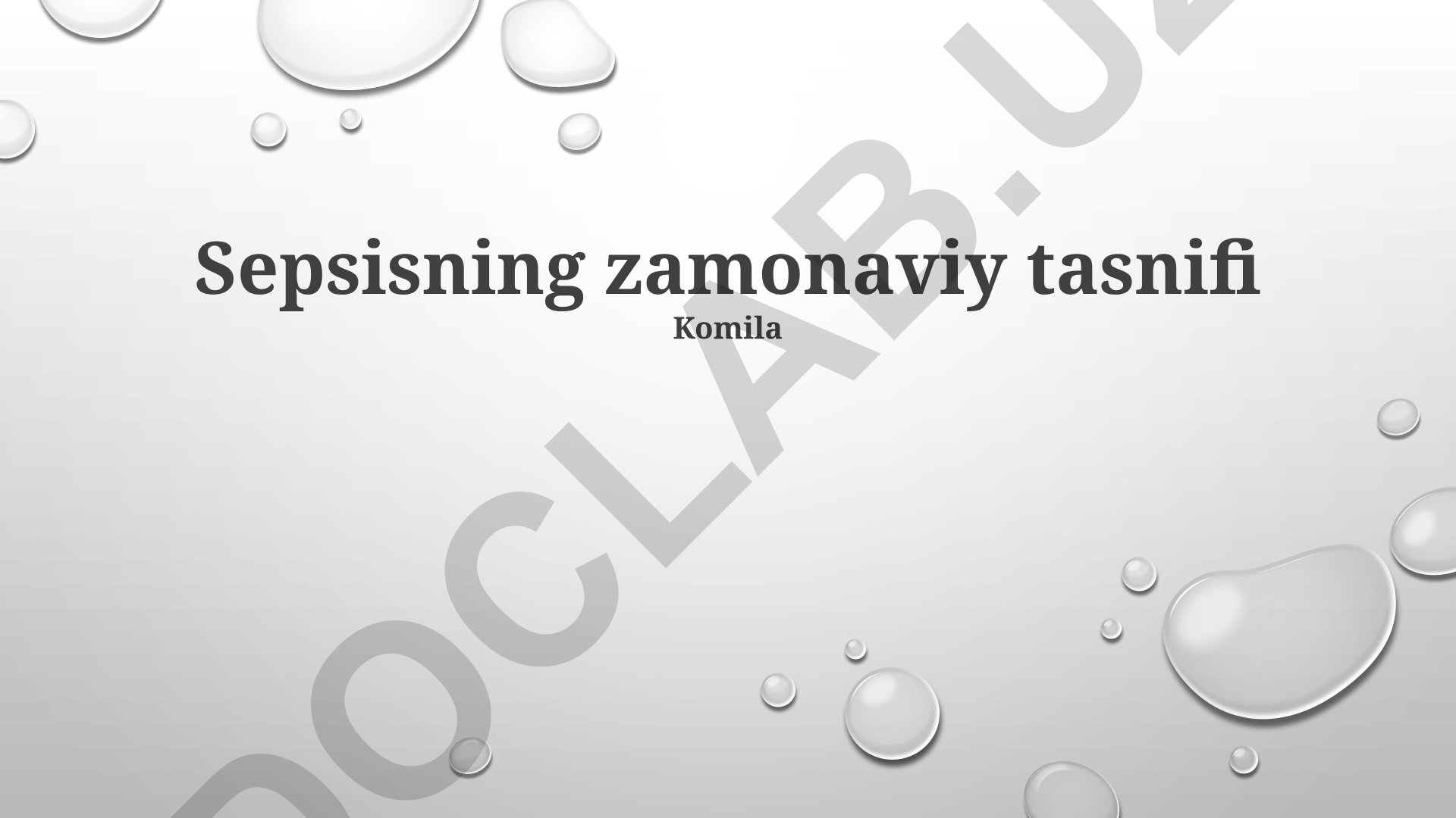 Sepsisning zamonaviy tasnifi, patofiziologiyasi va diagnostikasi