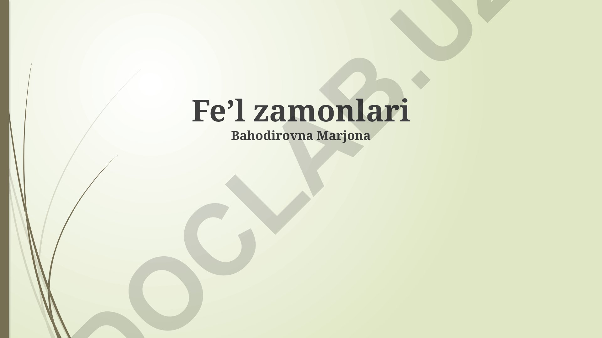 Feʼl zamonlari: turlari, murakkab zamonlar va qoʻllanilishi