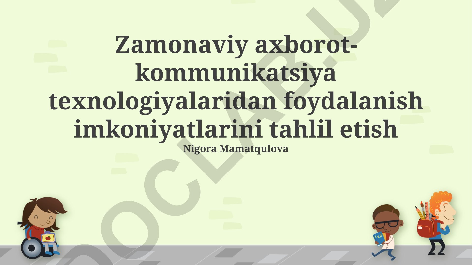 Zamonaviy axborot-kommunikatsiya texnologiyalaridan foydalanish imkoniyatlarini tahlil etish