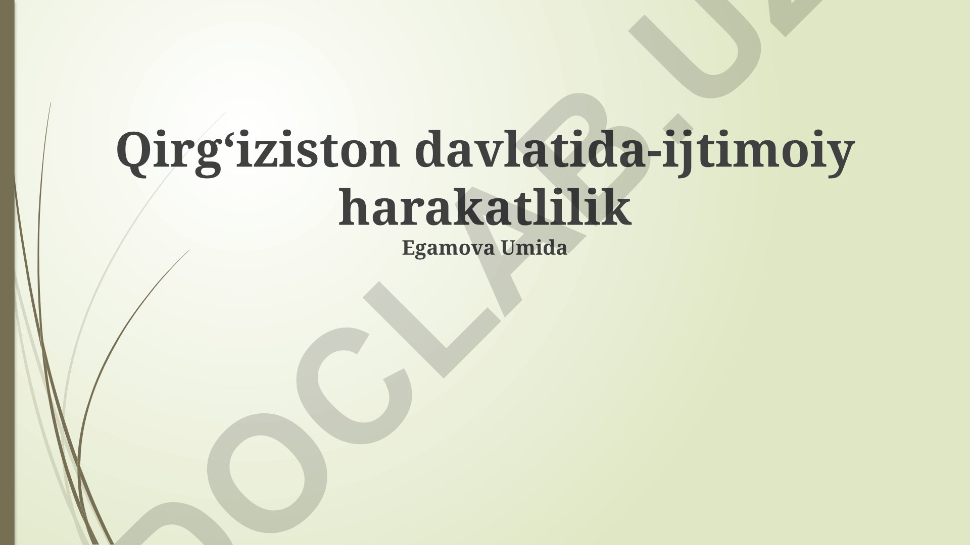 Qirgʻizistonda ijtimoiy harakatchanlik va ta'limning o'zaro bog'liqligi