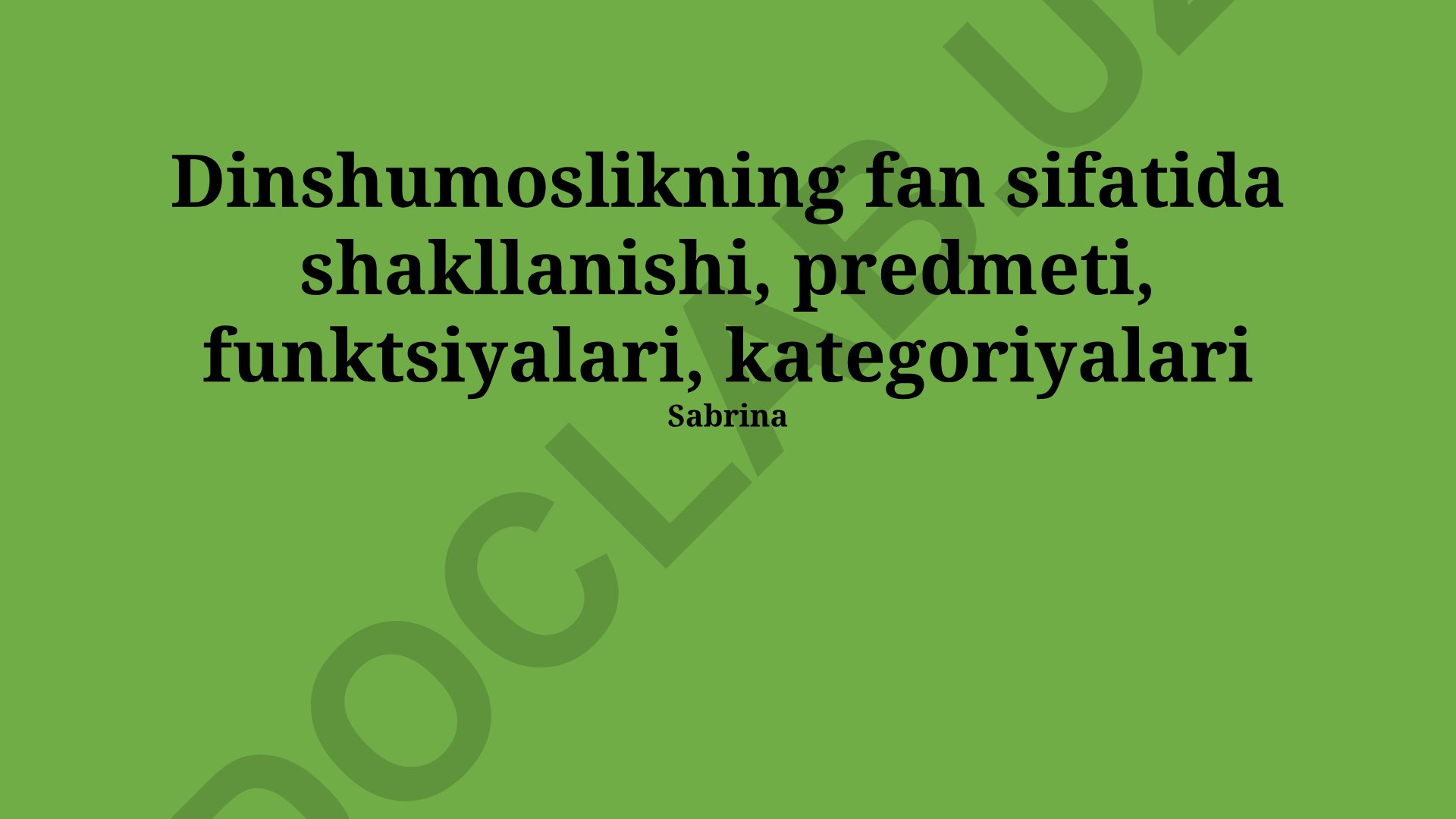 Jurisprudensiyaning fan sifatida shakllanishi va zamonaviy muammolari