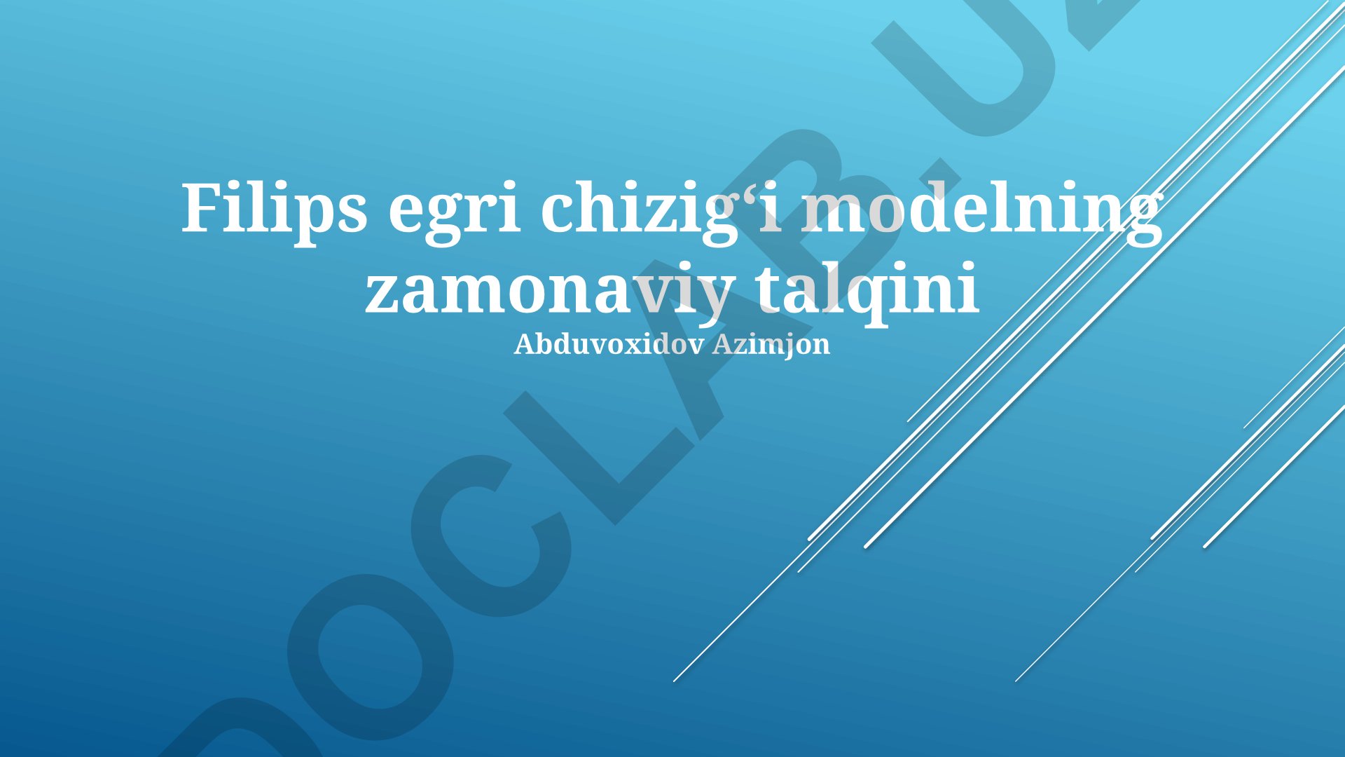 Filips egri chizigʻi modelning zamonaviy talqini