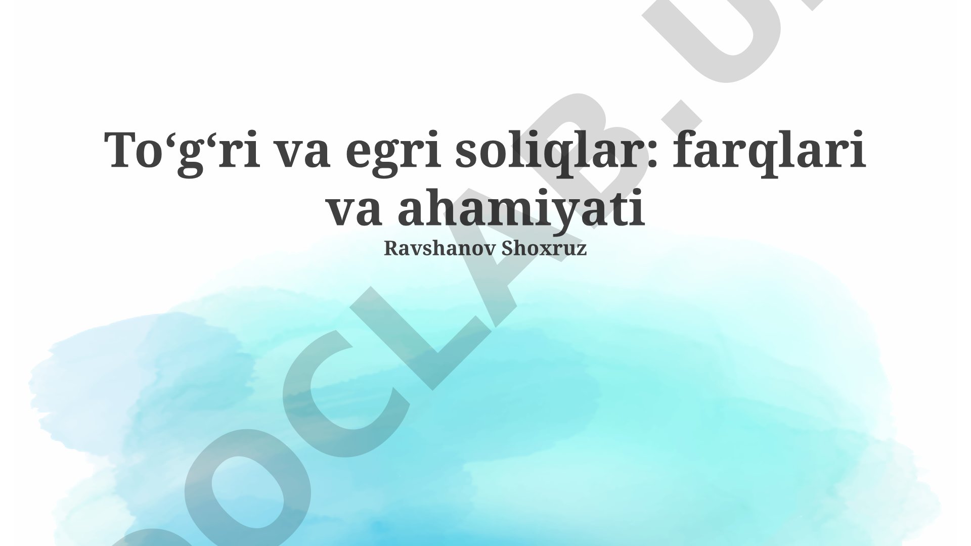 To‘g‘ri va egri soliqlar: farqlari va ahamiyati