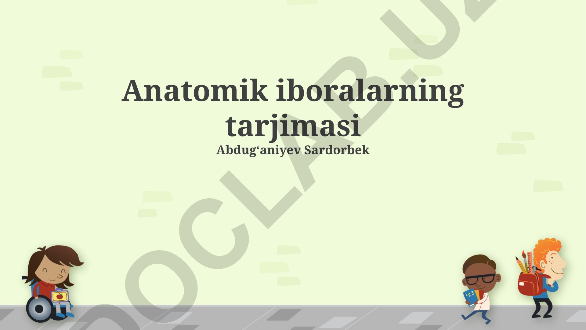 Anatomik iboralarning tarjimasi