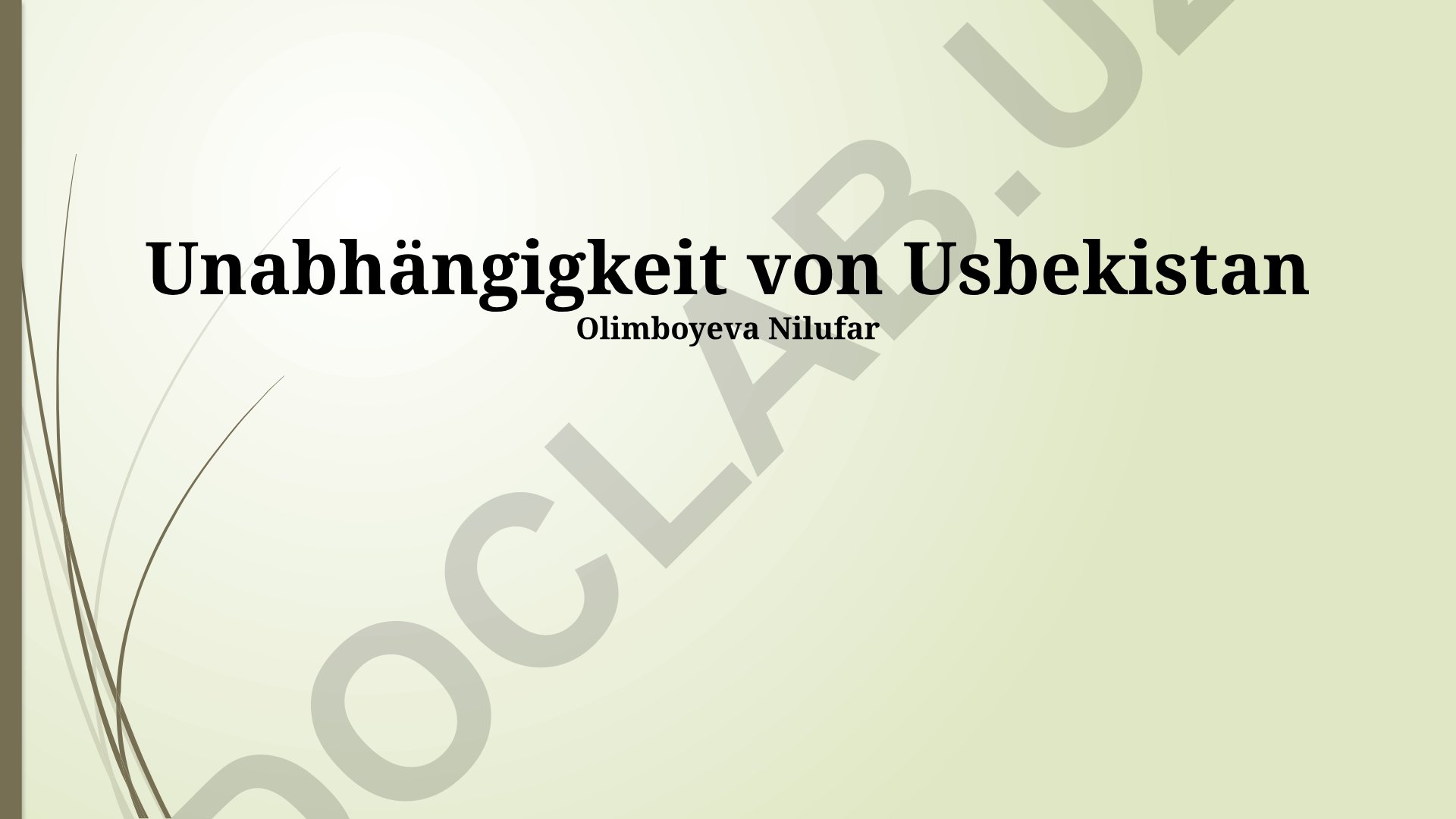 Usbekistans Unabhängigkeit und politische Entwicklung