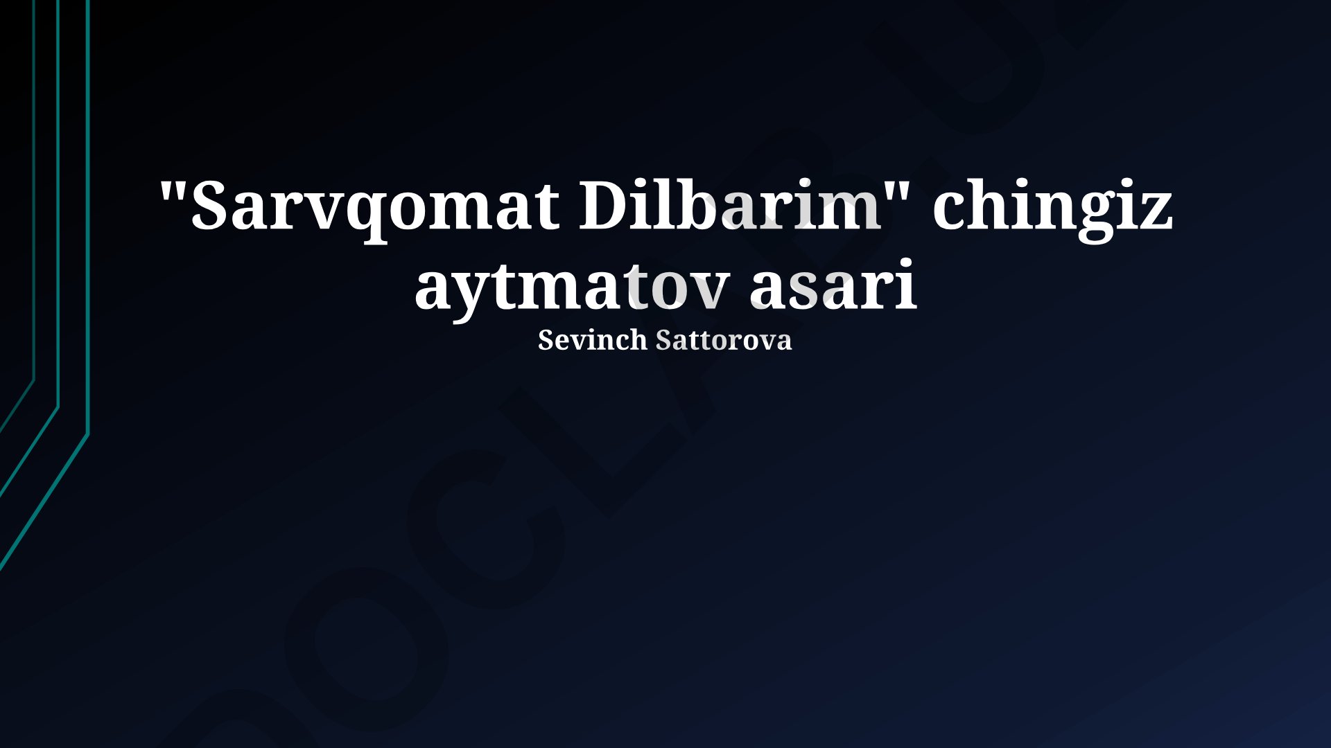 Sarvqomatning ahamiyati va unga bag'ishlangan asarlar