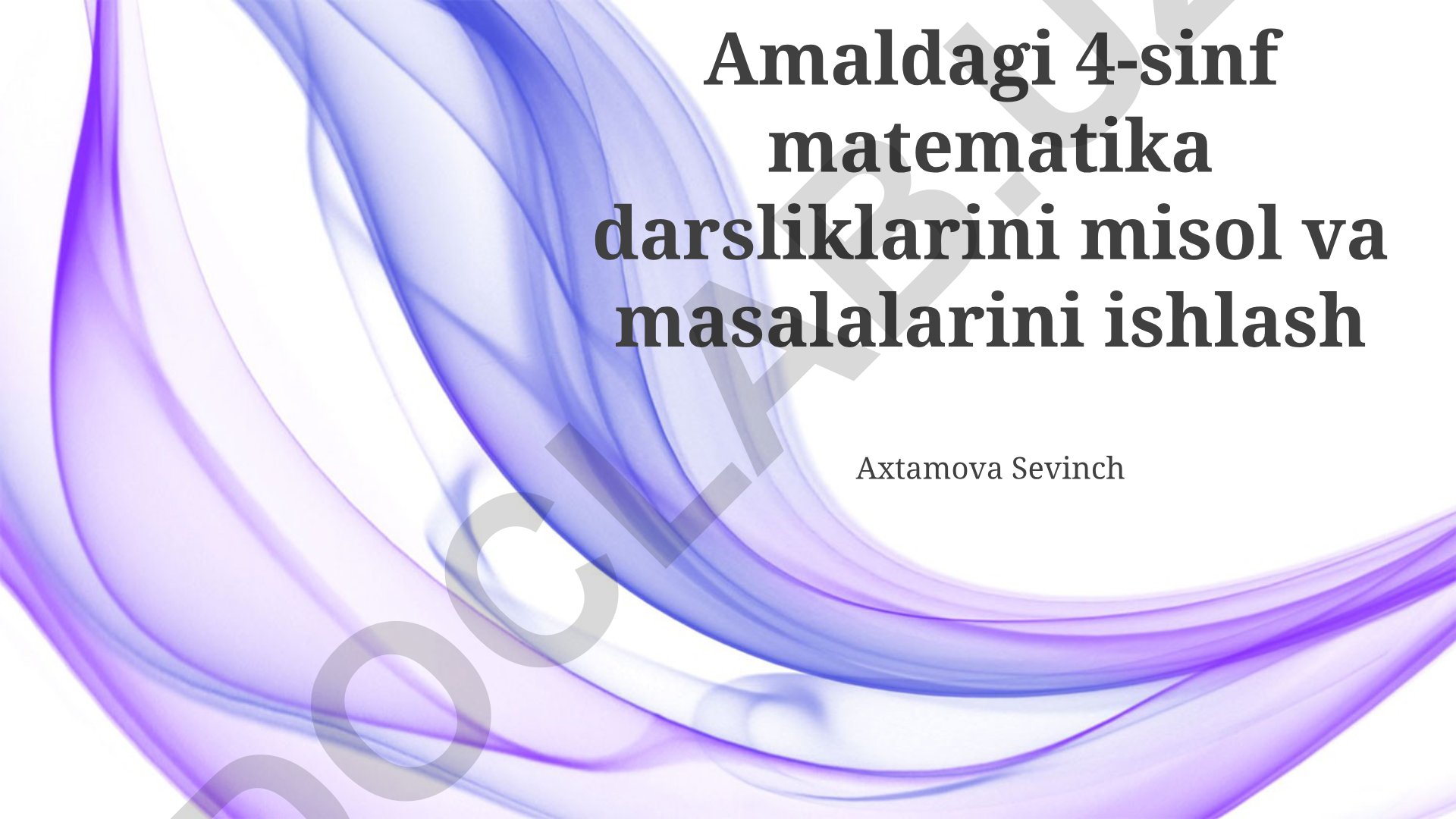 4-sinf matematika darsliklaridan misol va masalalar yechish