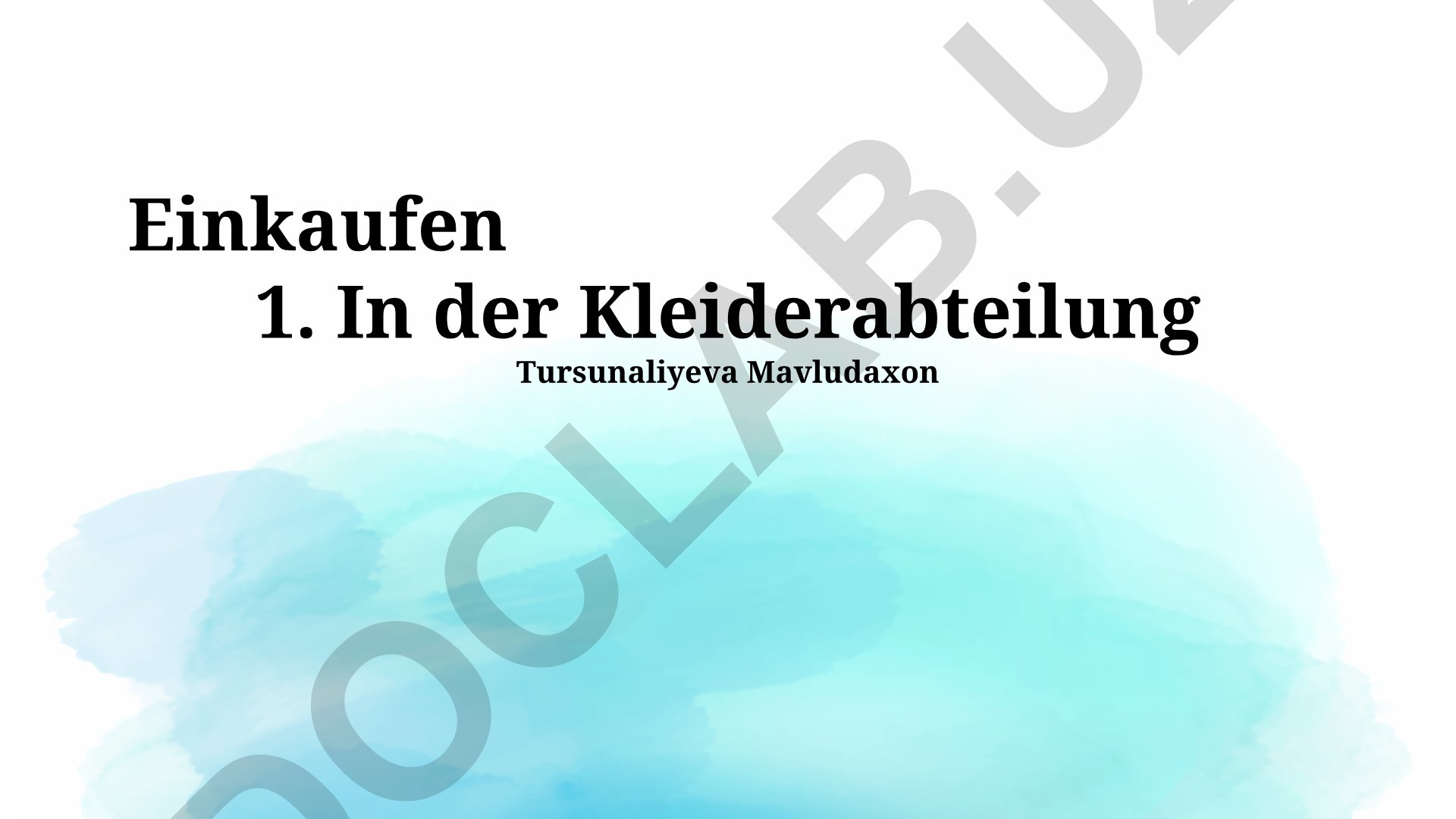 Kiyim bo'limlarida xarid qilish va tanlash
